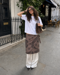 Moshchino | 1990's Vintage Brown Bandana Print Wrap Around Short Skirt