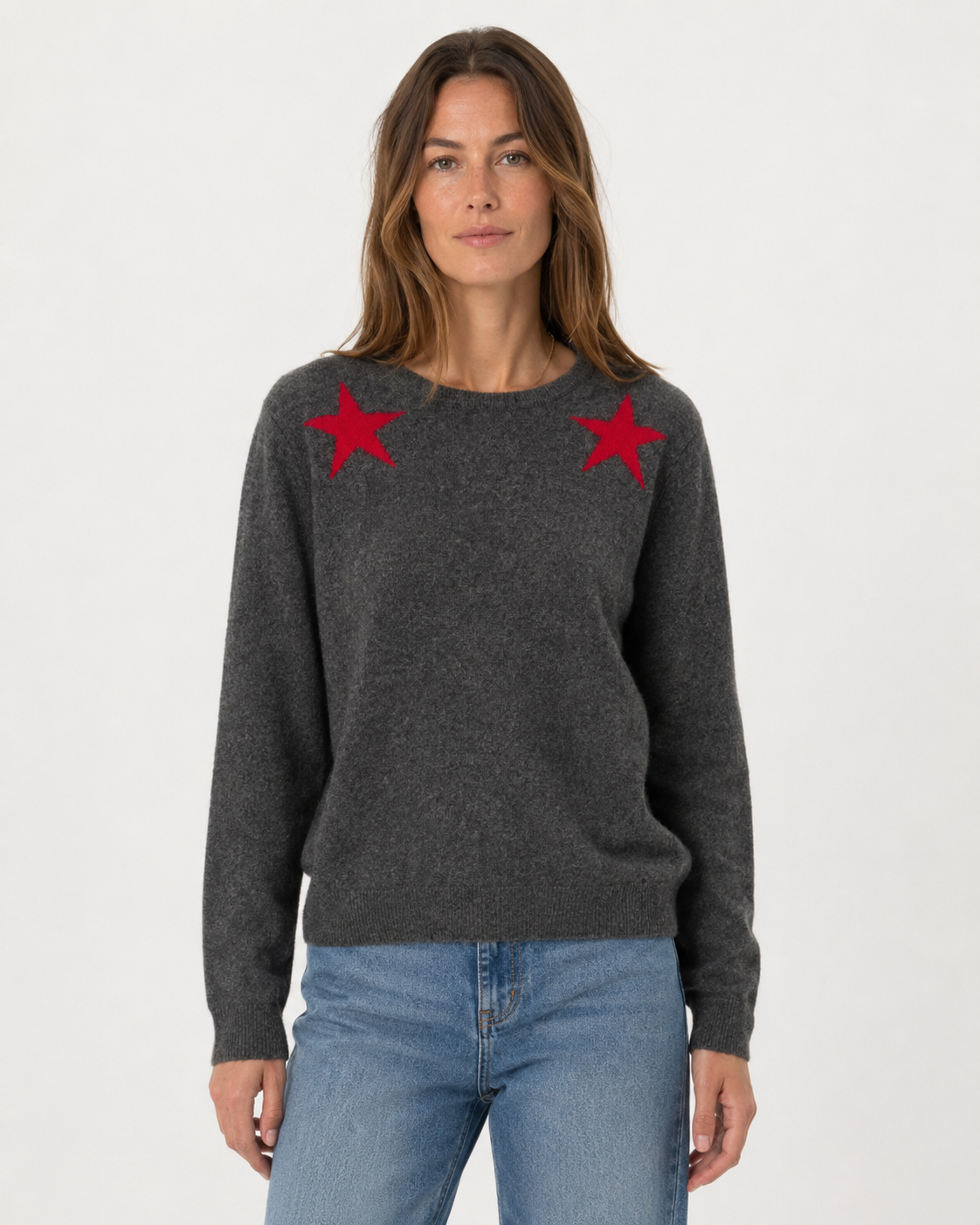 Chinti & Parker | Grey Star Jumper