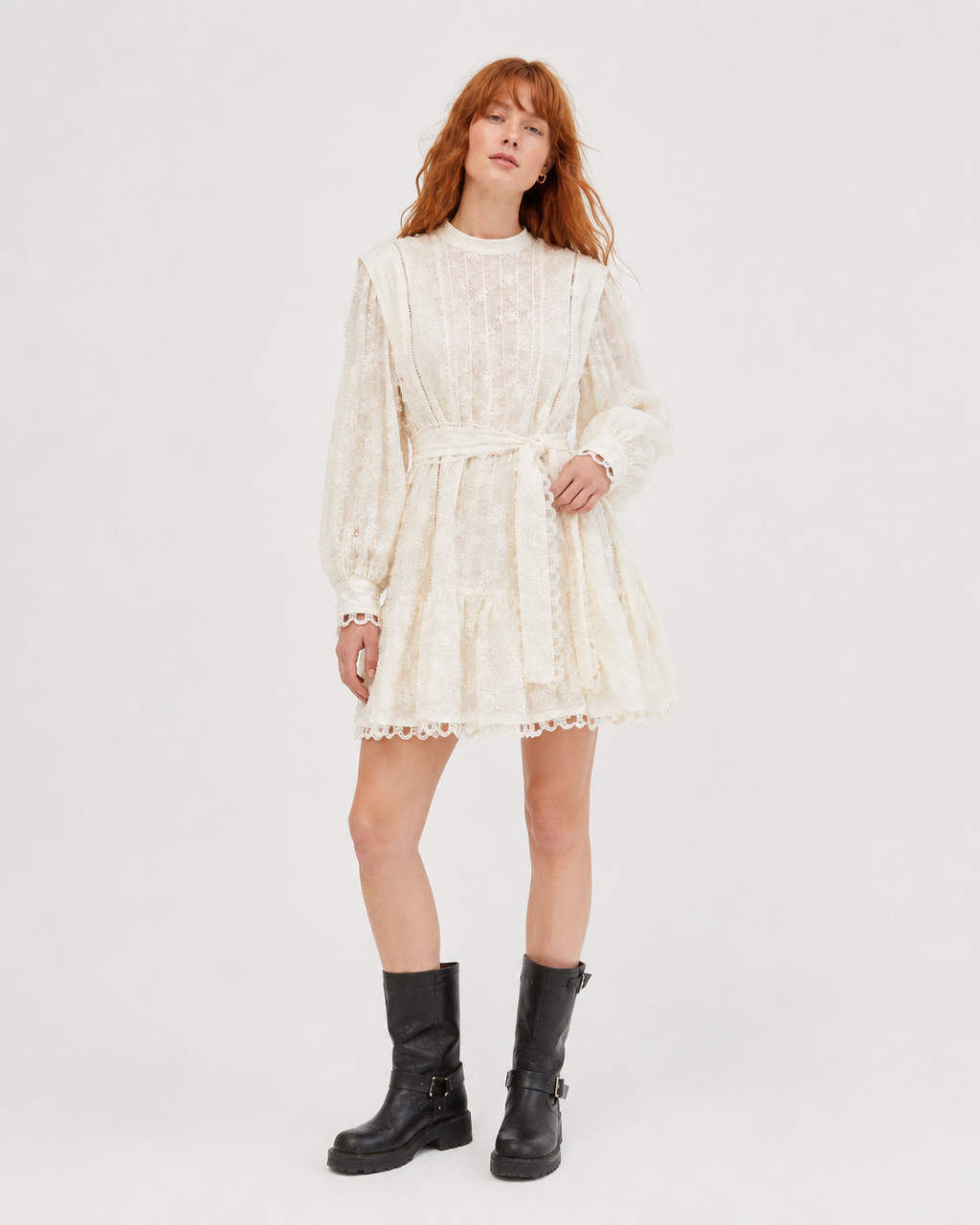 Farm Rio | Embroidered Flower Mini Dress