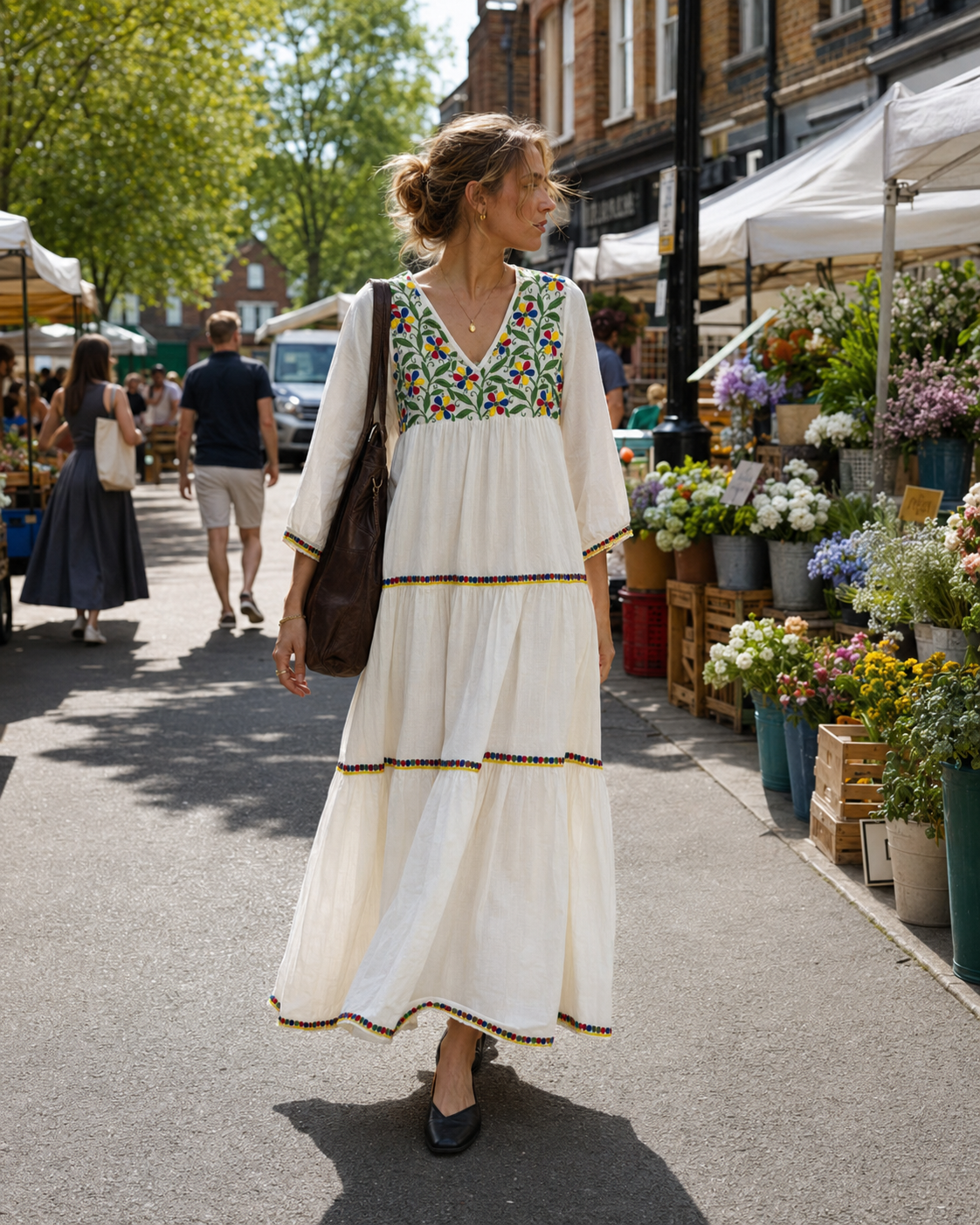 Muzungu Sisters | Embroidered Maxi Dress