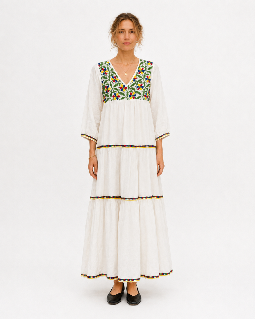 Muzungu Sisters | Embroidered Maxi Dress