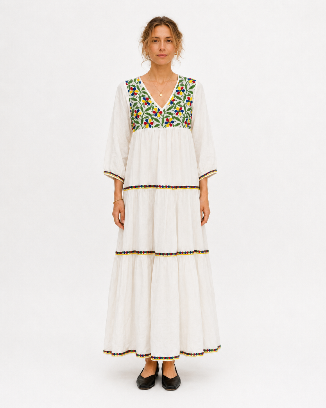 Muzungu Sisters | Embroidered Maxi Dress