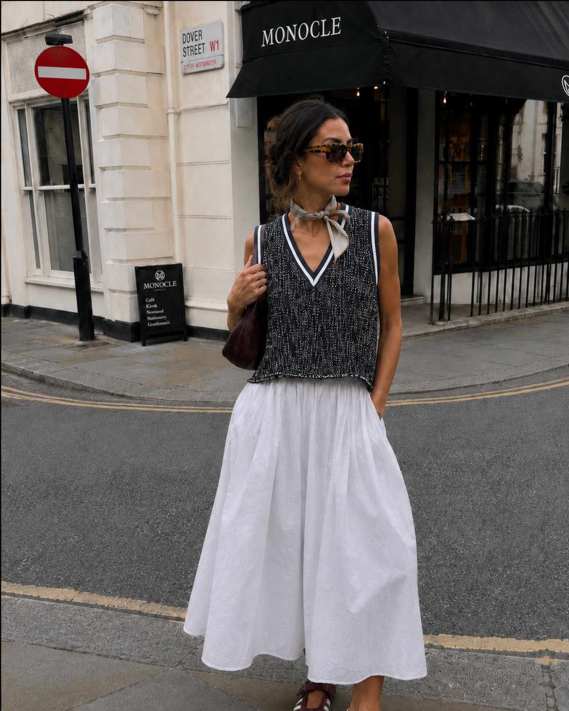 Maje | Lilaga Tweed Vest Top