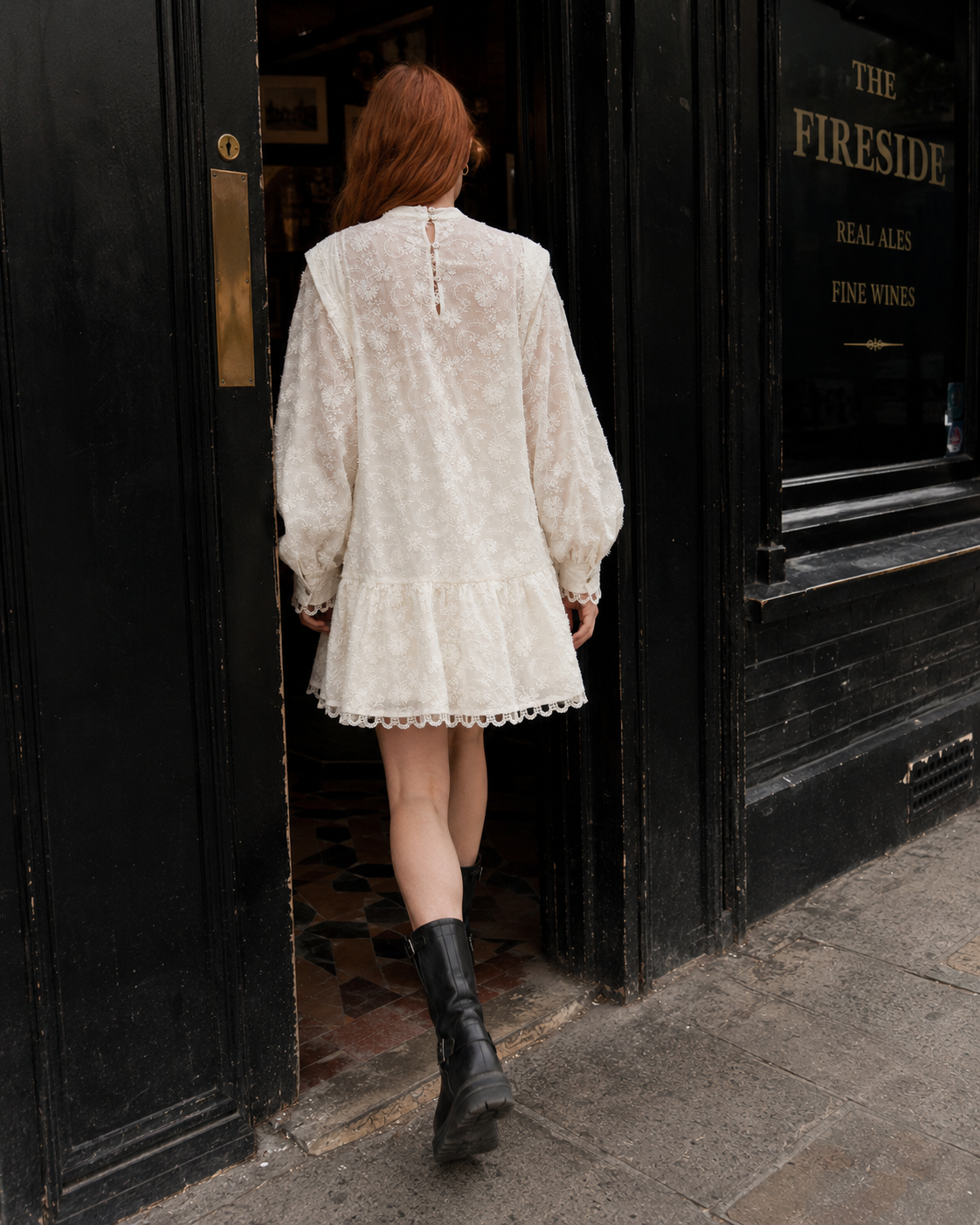 Farm Rio | Embroidered Flower Mini Dress
