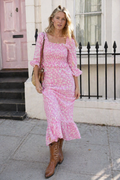 Kitri | Ara Pink Animal Smocked Dress